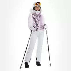 High Society, Harper Ski Jacket Women Lila Purple, White