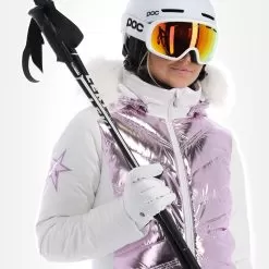High Society, Harper Ski Jacket Women Lila Purple, White -Ski Online Store high society ski jacket aa jas gevoerd dames lila paars wit 22highs101v1 BI 05
