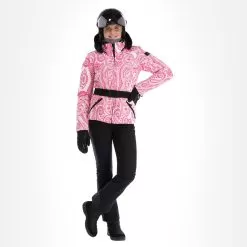 High Society, Elea Ski Jacket Women Paisley Print Pink
