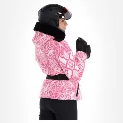High Society, Elea Ski Jacket Women Paisley Print Pink -Ski Online Store high society ski jacket aa jas gevoerd dames paisley print roze 22highs106v1 BI 03