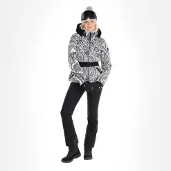 High Society, Elea Ski Jacket Women Paisley Print Black