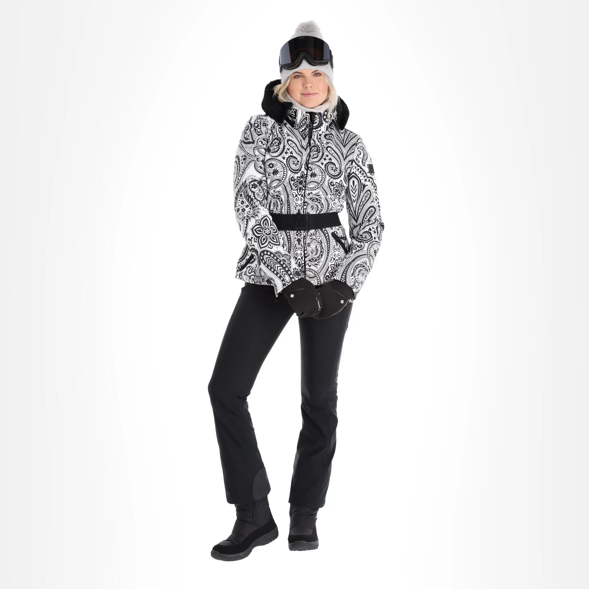 High Society, Elea Ski Jacket Women Paisley Print Black 3 High Society, Elea Ski Jacket Women Paisley Print Black