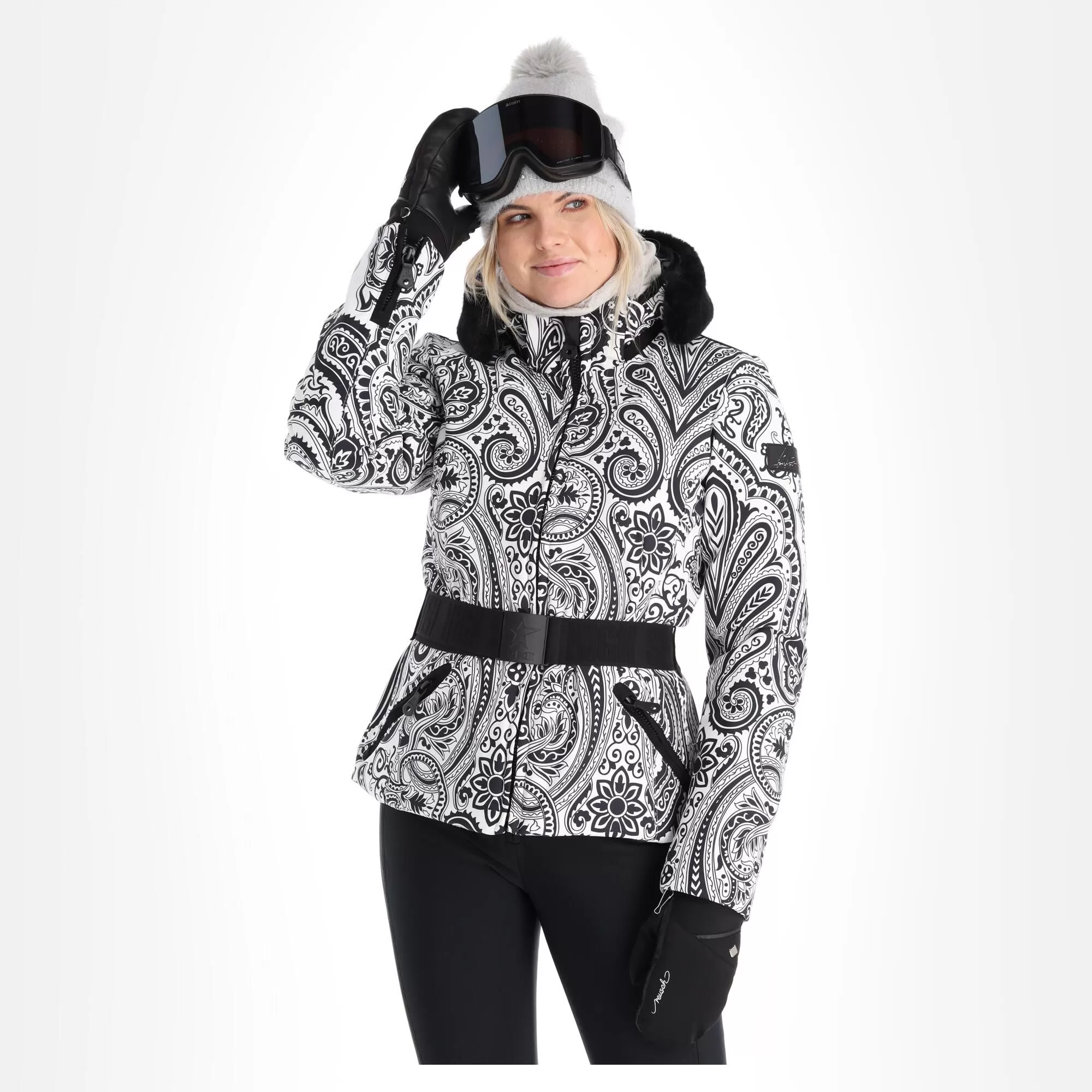 High Society, Elea Ski Jacket Women Paisley Print Black 4 High Society, Elea Ski Jacket Women Paisley Print Black - Image 2