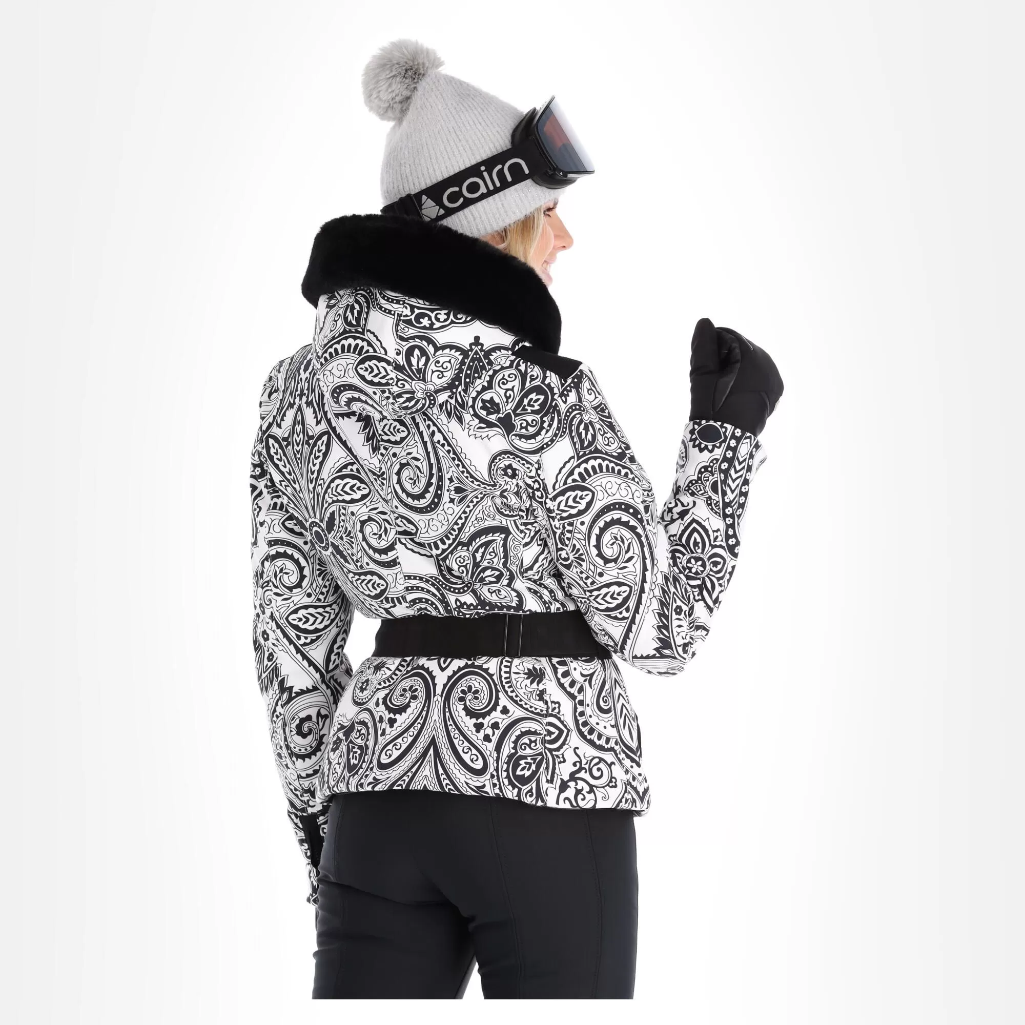High Society, Elea Ski Jacket Women Paisley Print Black 5 High Society, Elea Ski Jacket Women Paisley Print Black - Image 3