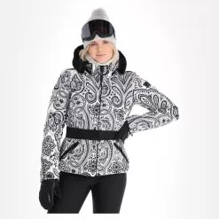 High Society, Elea Ski Jacket Women Paisley Print Black 10 High Society, Elea Ski Jacket Women Paisley Print Black -Ski Online Store high society ski jacket aa jas gevoerd dames paisley print zwart 22highs106v2 BI 04