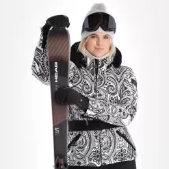 High Society, Elea Ski Jacket Women Paisley Print Black 11 High Society, Elea Ski Jacket Women Paisley Print Black -Ski Online Store high society ski jacket aa jas gevoerd dames paisley print zwart 22highs106v2 BI 05