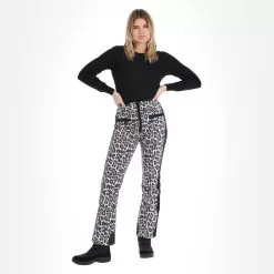 High Society, Tara Softshell Ski Pants Women Leopard Print Beige