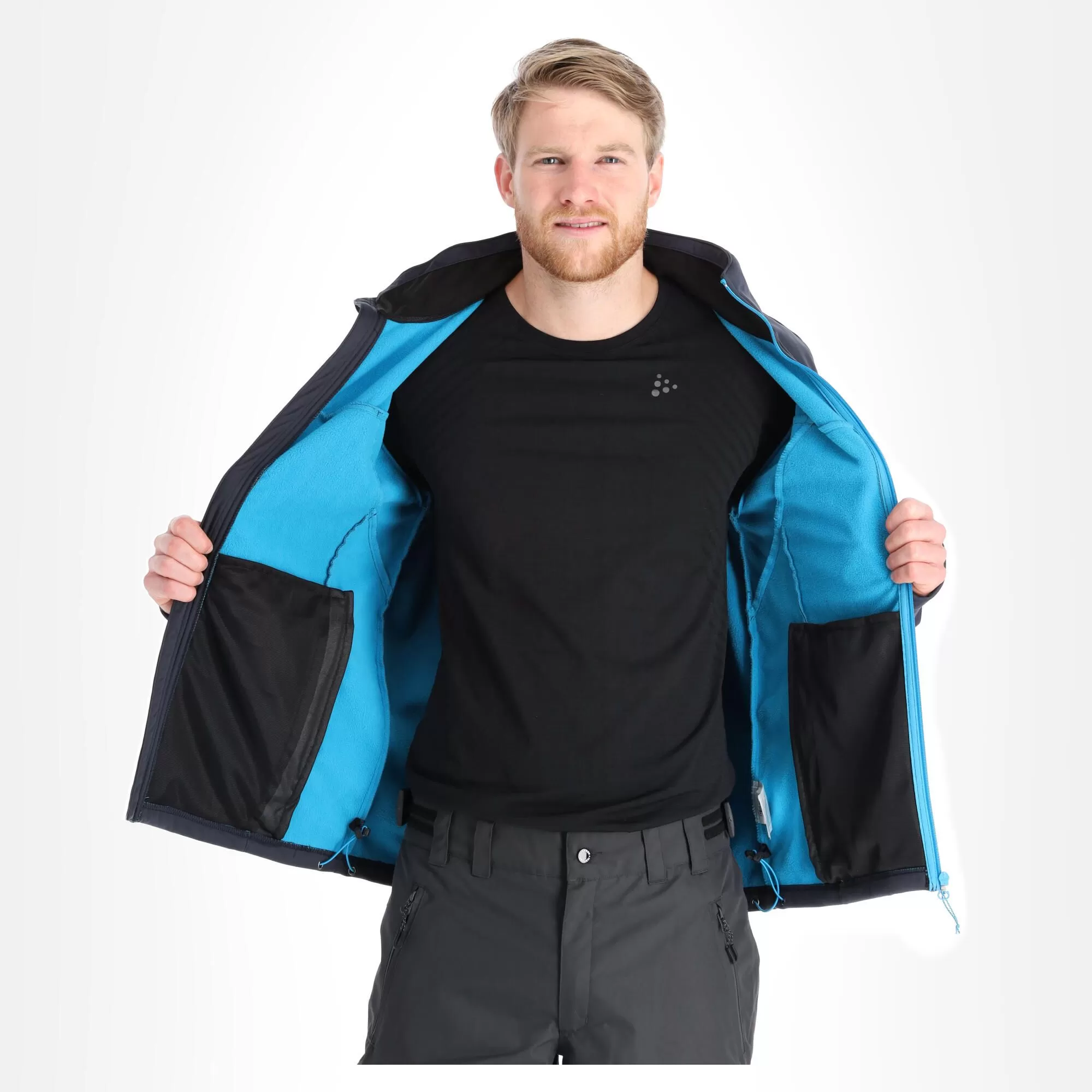 Icepeak, Biggs Softshell Ski Jacket Men Dark Blue 7 Icepeak, Biggs Softshell Ski Jacket Men Dark Blue - Image 5