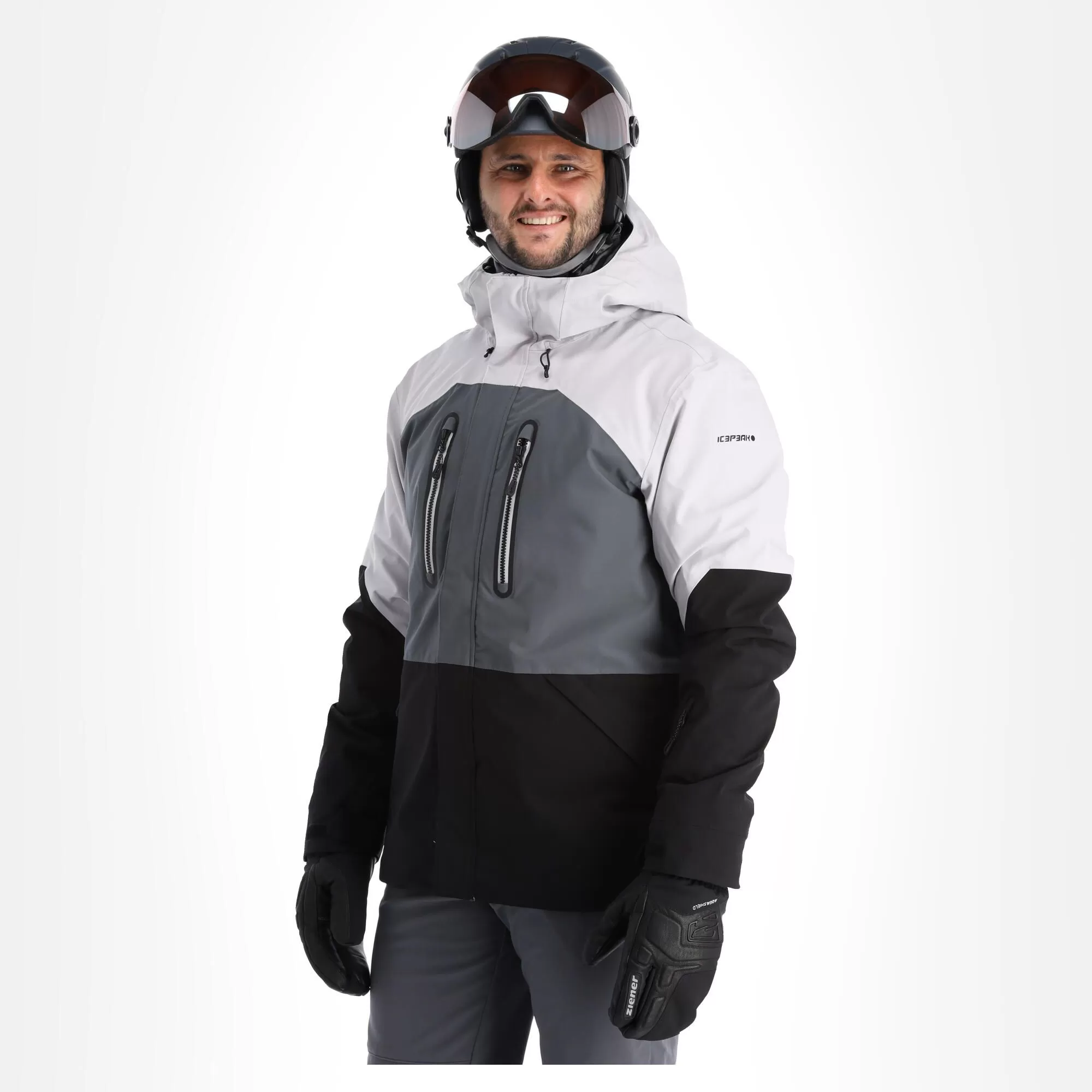 Icepeak, Carbon Ski Jacket Men Light Grey 6 Icepeak, Carbon Ski Jacket Men Light Grey - Image 4