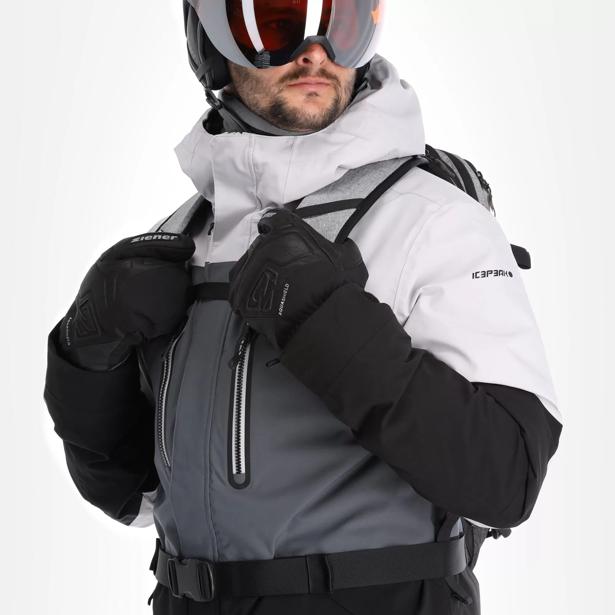 Icepeak, Carbon Ski Jacket Men Light Grey 7 Icepeak, Carbon Ski Jacket Men Light Grey - Image 5