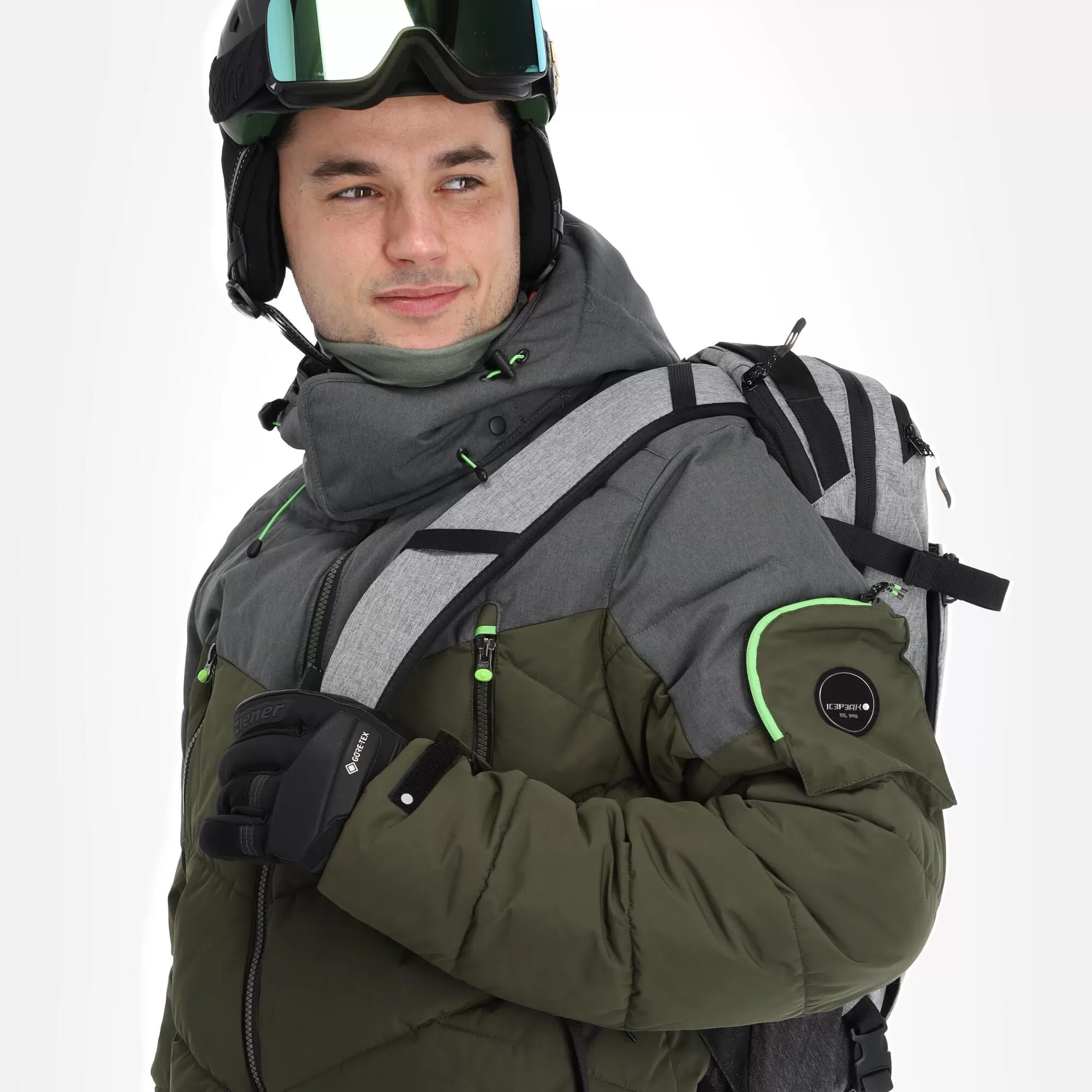 Icepeak, Eastham Ski Jacket Men Dark Olive Green 7 Icepeak, Eastham Ski Jacket Men Dark Olive Green - Image 5