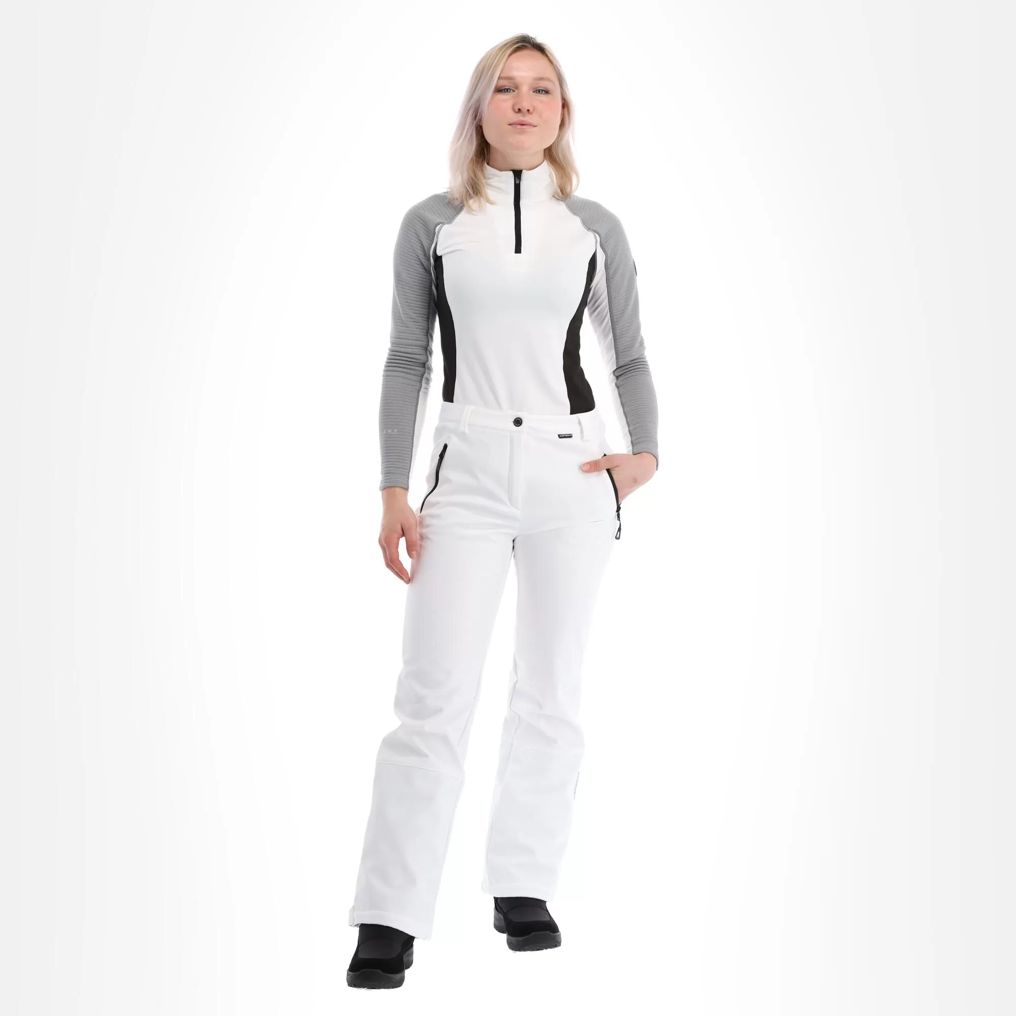 Icepeak, Frechen Softshell Ski Pants Short Model Women Optic White 3 Icepeak, Frechen Softshell Ski Pants Short Model Women Optic White