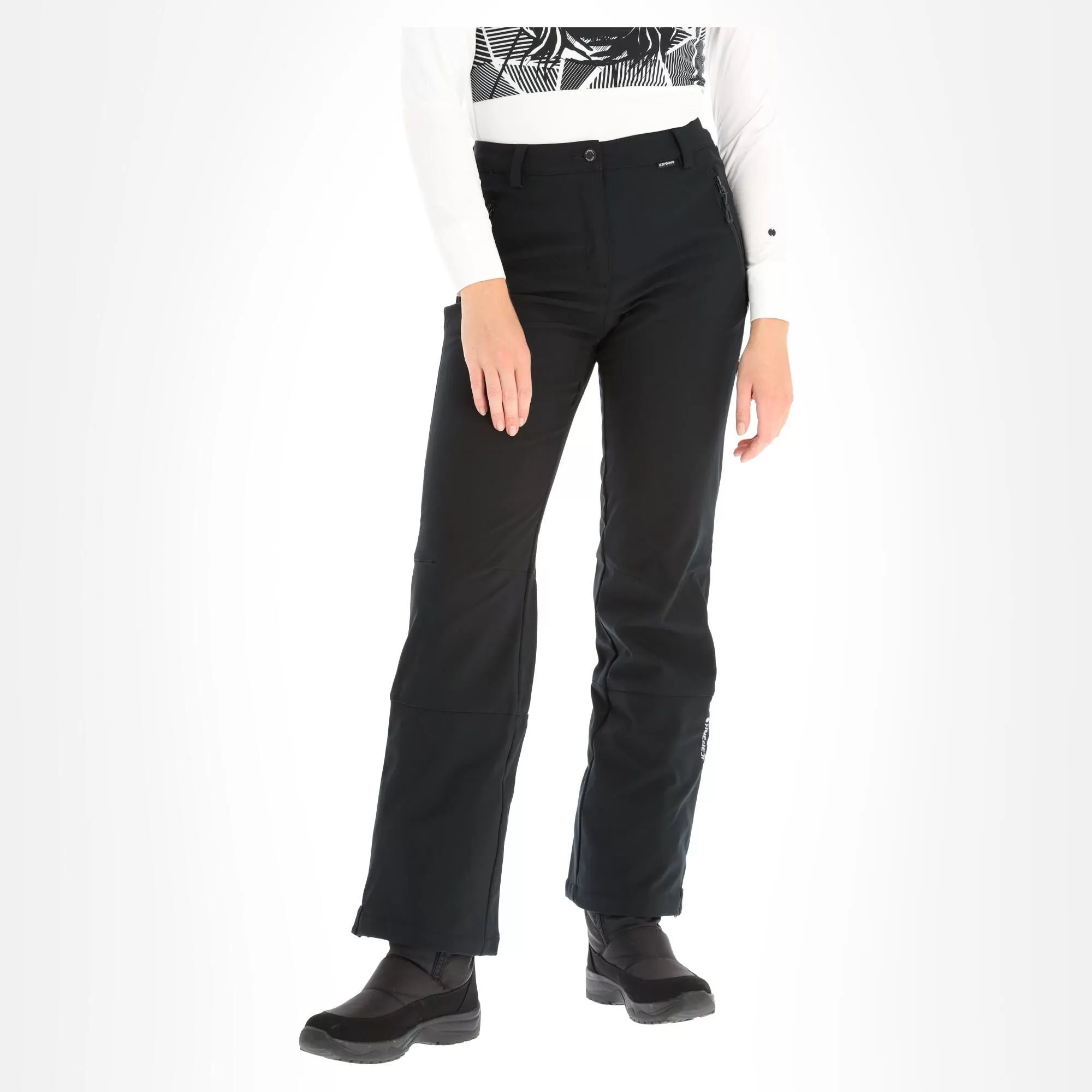 Icepeak, Frechen Softshell Ski Pants Short Model Women Black 6 Icepeak, Frechen Softshell Ski Pants Short Model Women Black - Image 4
