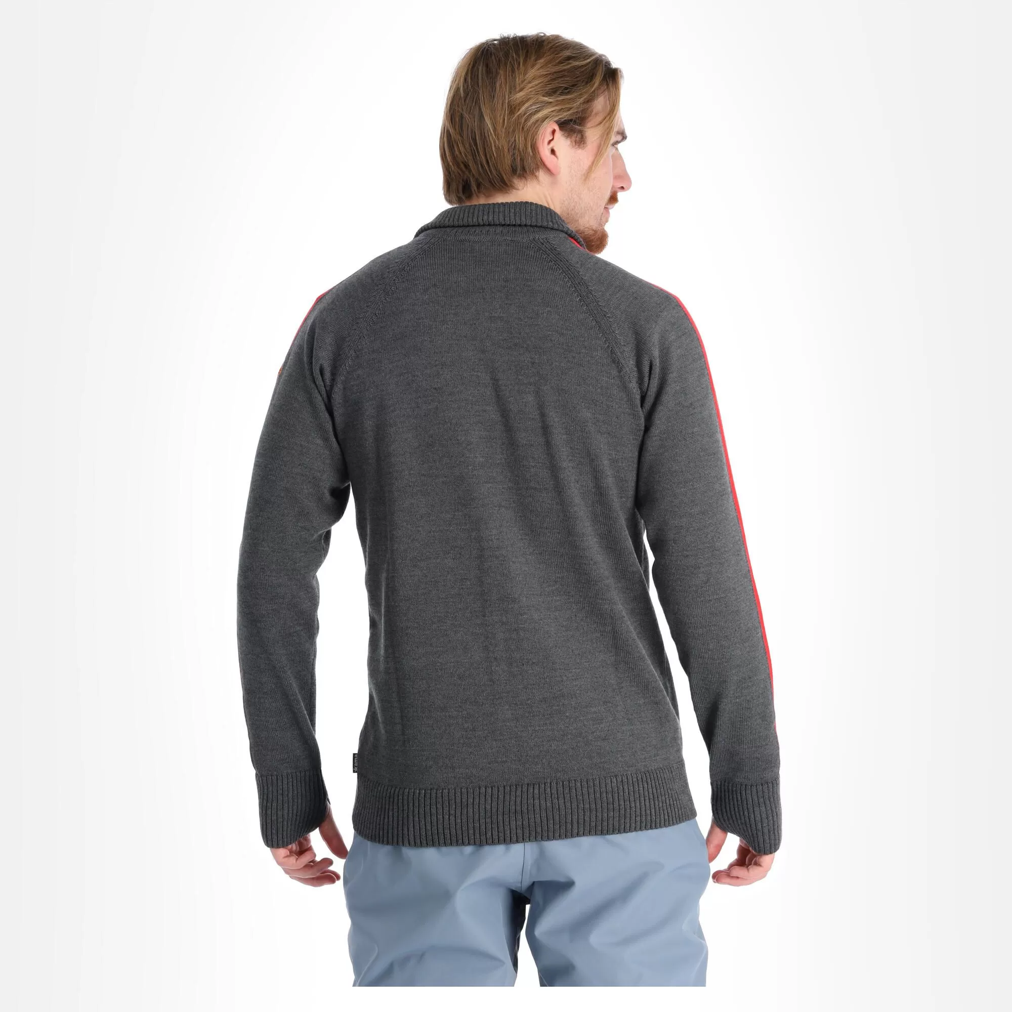 Kama, Merino Sweater Sweater Men Graphite Grey 5 Kama, Merino Sweater Sweater Men Graphite Grey - Image 3