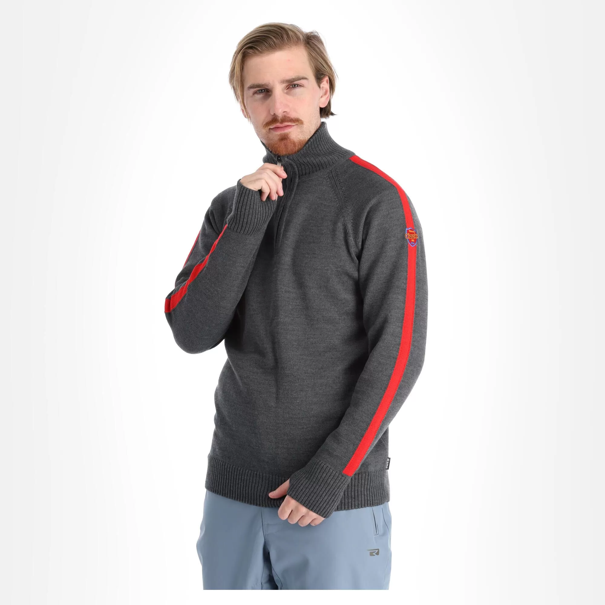 Kama, Merino Sweater Sweater Men Graphite Grey 6 Kama, Merino Sweater Sweater Men Graphite Grey - Image 4