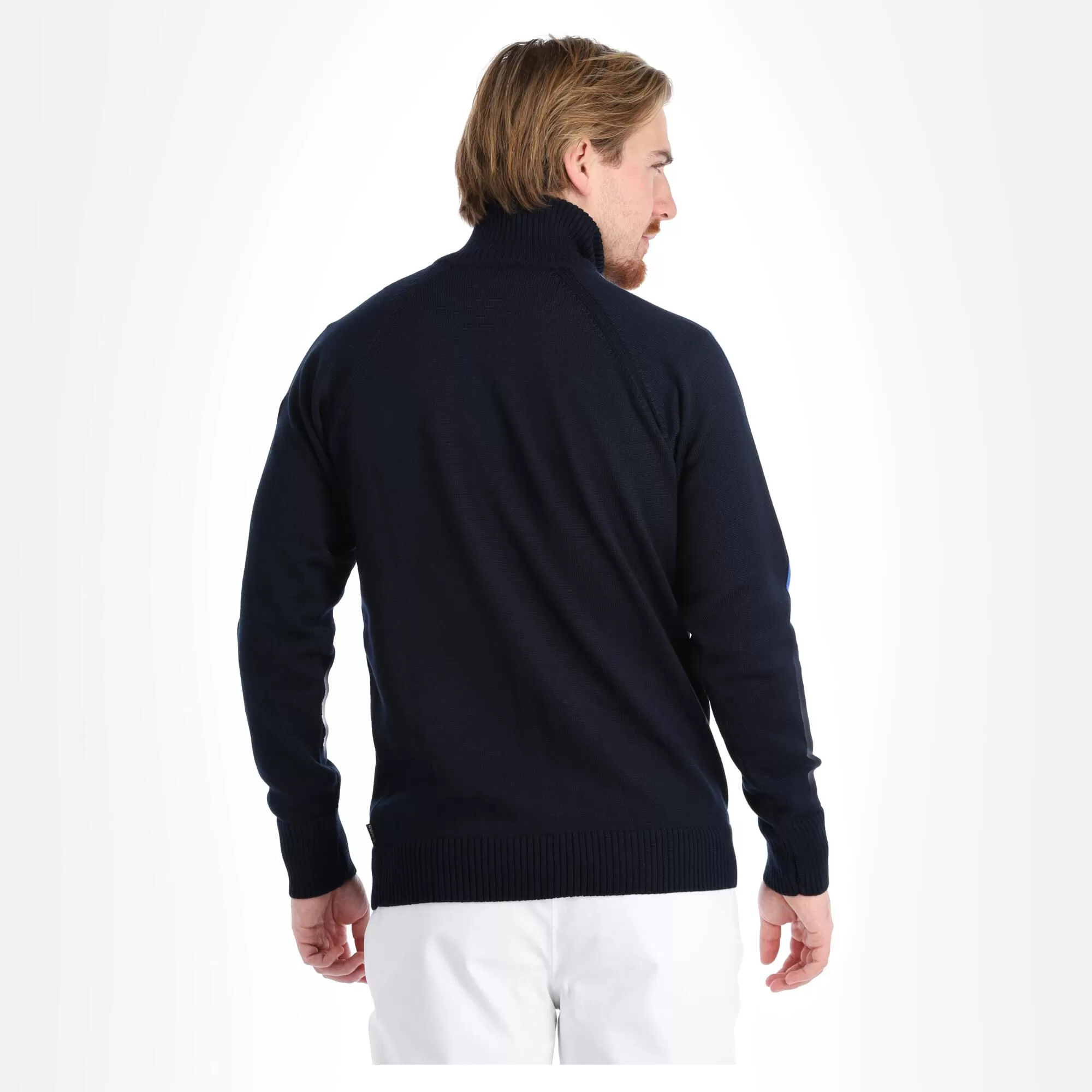 Kama, Merino Sweater Sweater Men Navy Blue 5 Kama, Merino Sweater Sweater Men Navy Blue - Image 3