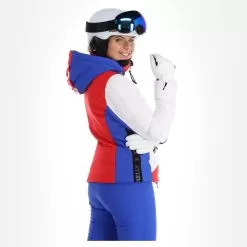 Kelly, Down Jacket Ski Jacket Women Ocean Blue, White -Ski Online Store kelly down jacket aa jas gevoerd dames ocean blauw wit 22kelly102v3 BI 03