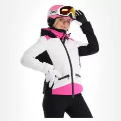 Kelly, Down Jacket Ski Jacket Women Pink, White -Ski Online Store kelly down jacket aa jas gevoerd dames roze wit 22kelly102v2 BI 04