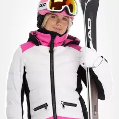 Kelly, Down Jacket Ski Jacket Women Pink, White -Ski Online Store kelly down jacket aa jas gevoerd dames roze wit 22kelly102v2 BI 05