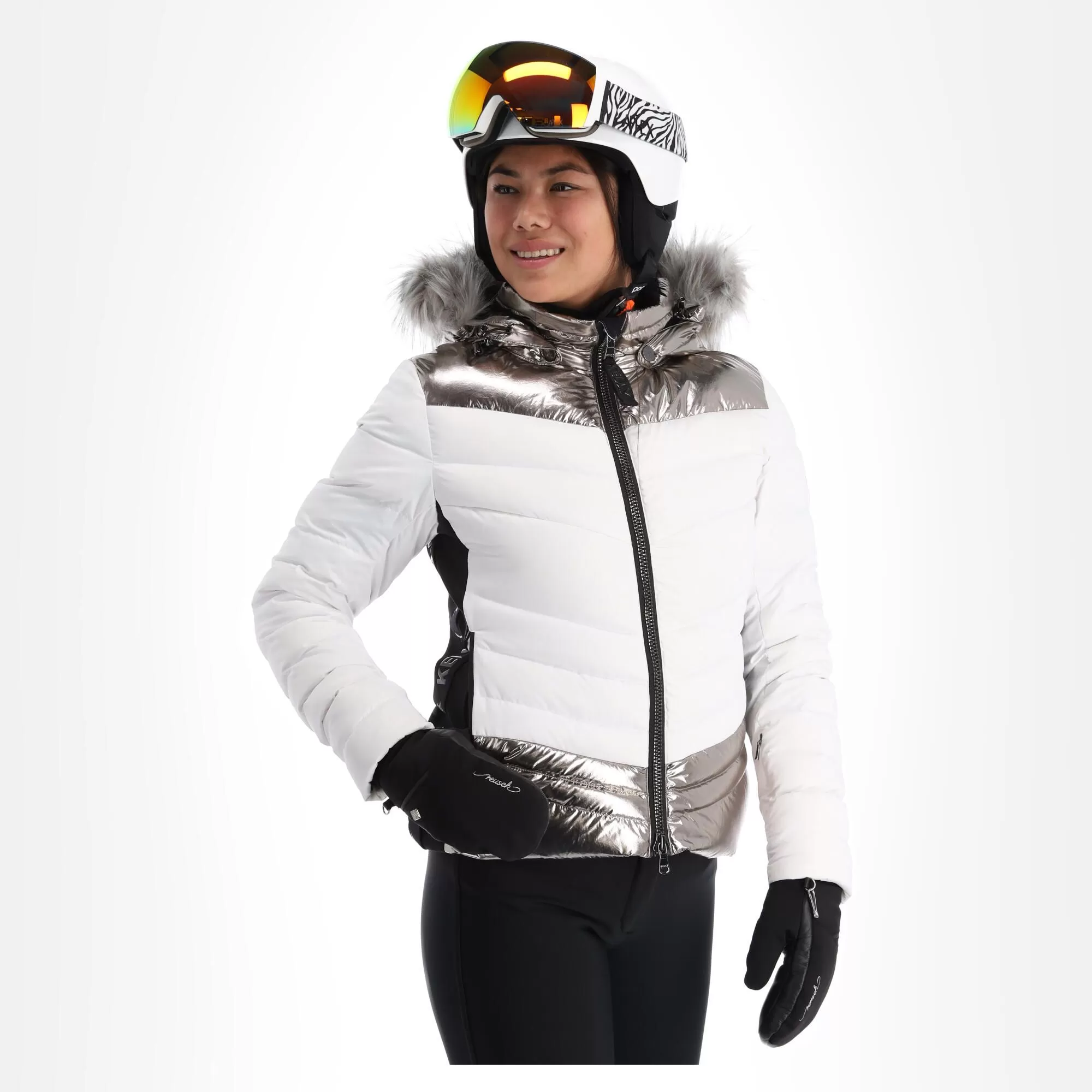 Kelly, Down Jacket Ski Jacket Women Stone White 4 Kelly, Down Jacket Ski Jacket Women Stone White - Image 2