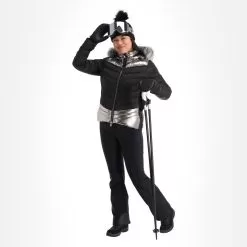 Kelly, Down Jacket Ski Jacket Women Stone Black