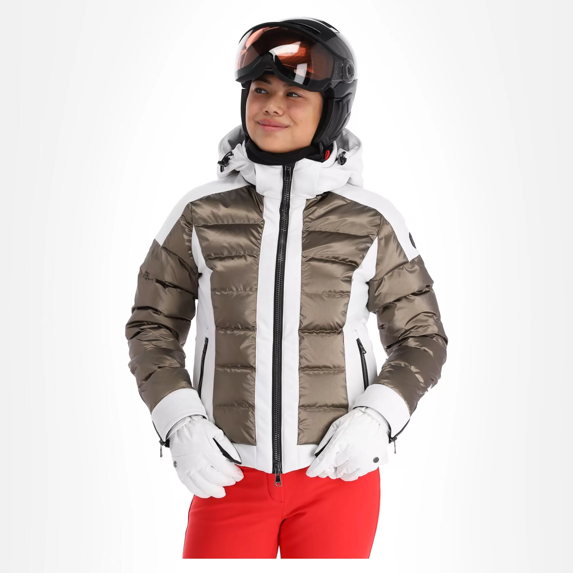 Kelly, Softshell Jacket Softshell Ski Jacket Women Goud, White 4 Kelly, Softshell Jacket Softshell Ski Jacket Women Goud, White - Image 2