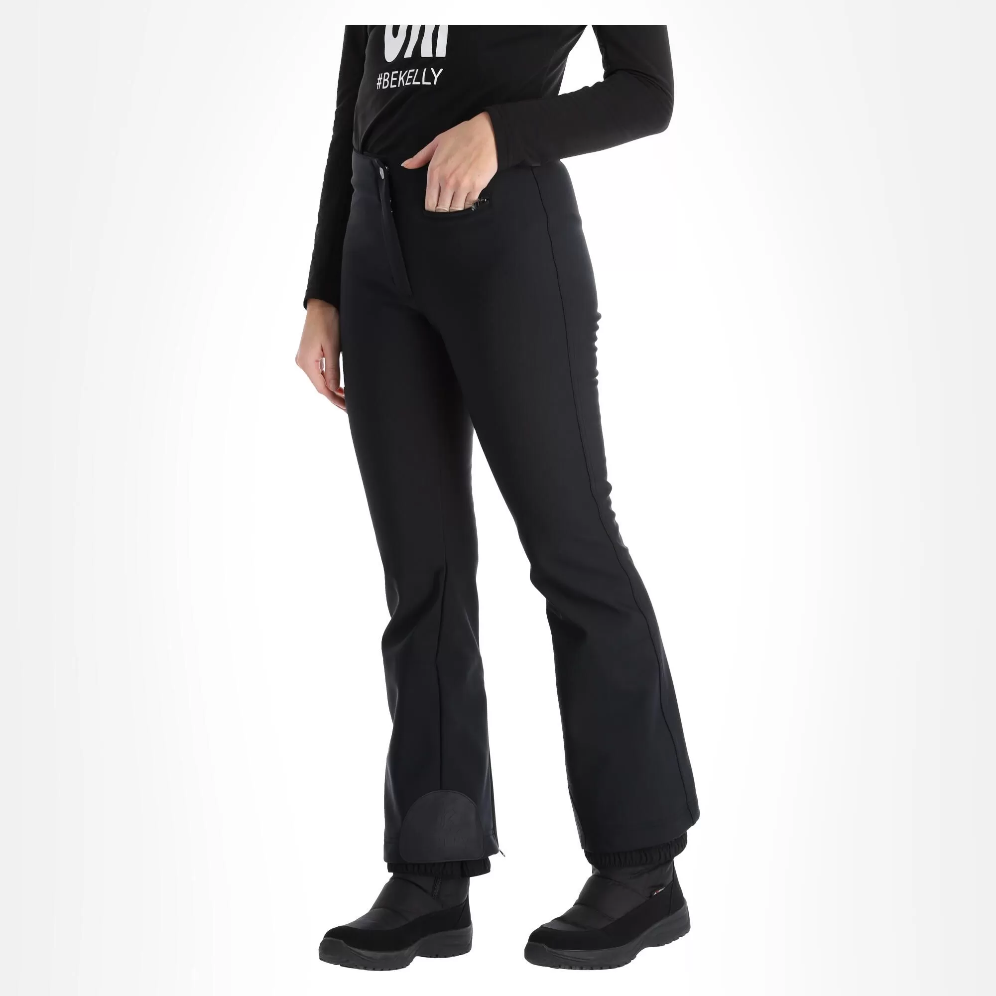 Kelly, Softshell Pants Softshell Ski Pants Women Black 4 Kelly, Softshell Pants Softshell Ski Pants Women Black - Image 2