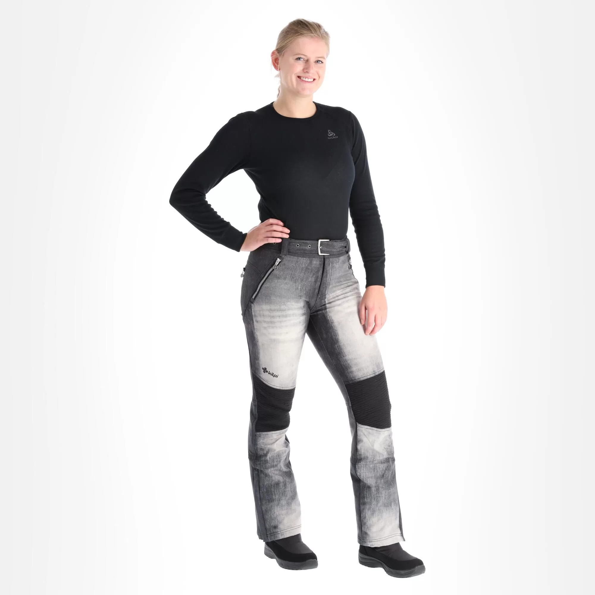 Kilpi, Jeanso-W Softshell Ski Pants Plus Size Women Black 3 Kilpi, Jeanso-W Softshell Ski Pants Plus Size Women Black