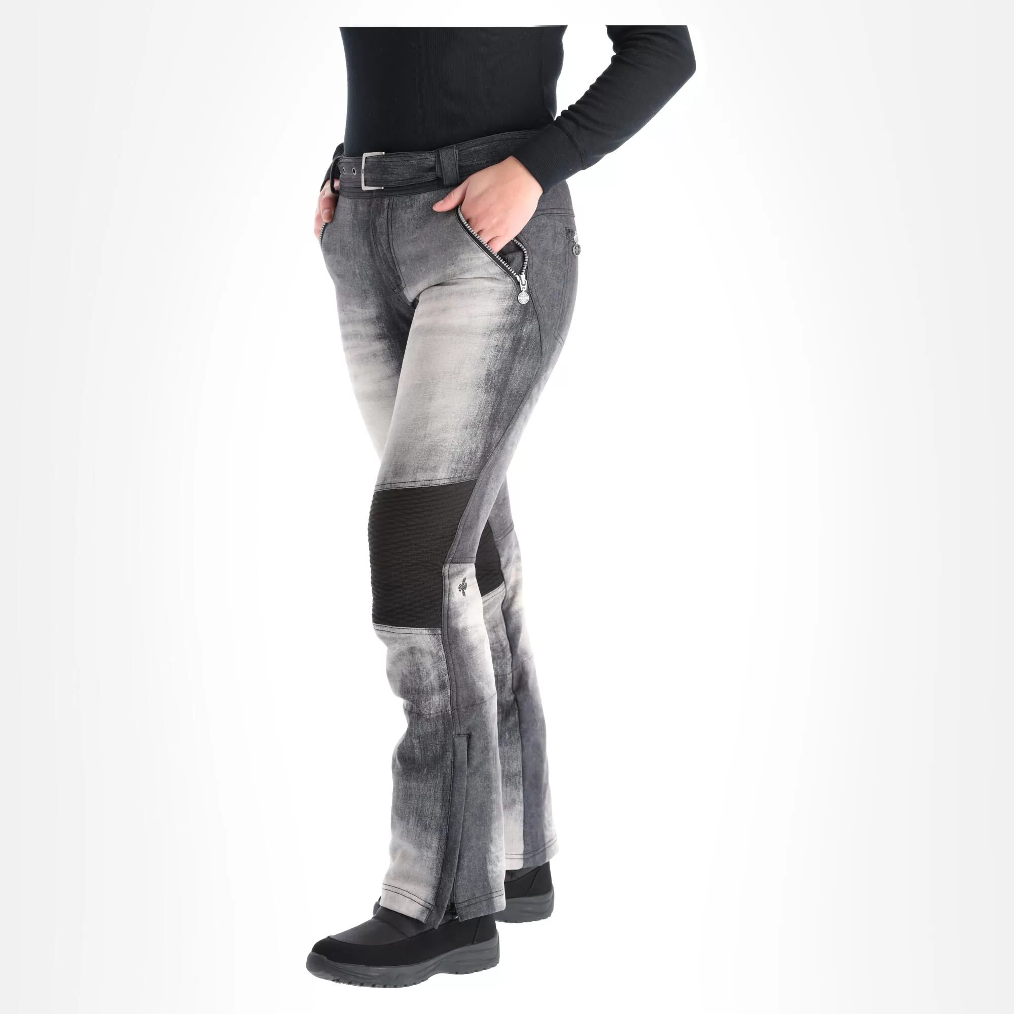 Kilpi, Jeanso-W Softshell Ski Pants Plus Size Women Black 4 Kilpi, Jeanso-W Softshell Ski Pants Plus Size Women Black - Image 2