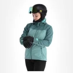 Kilpi, Ravia-W Softshell Ski Jacket Women Dark Green -Ski Online Store kilpi ravia w ac softshell jas dames dark groen 22kilpi109v5 BI 04