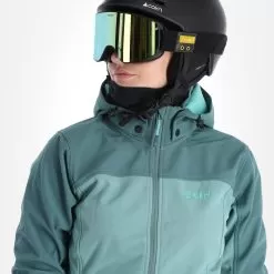 Kilpi, Ravia-W Softshell Ski Jacket Women Dark Green -Ski Online Store kilpi ravia w ac softshell jas dames dark groen 22kilpi109v5 BI 05