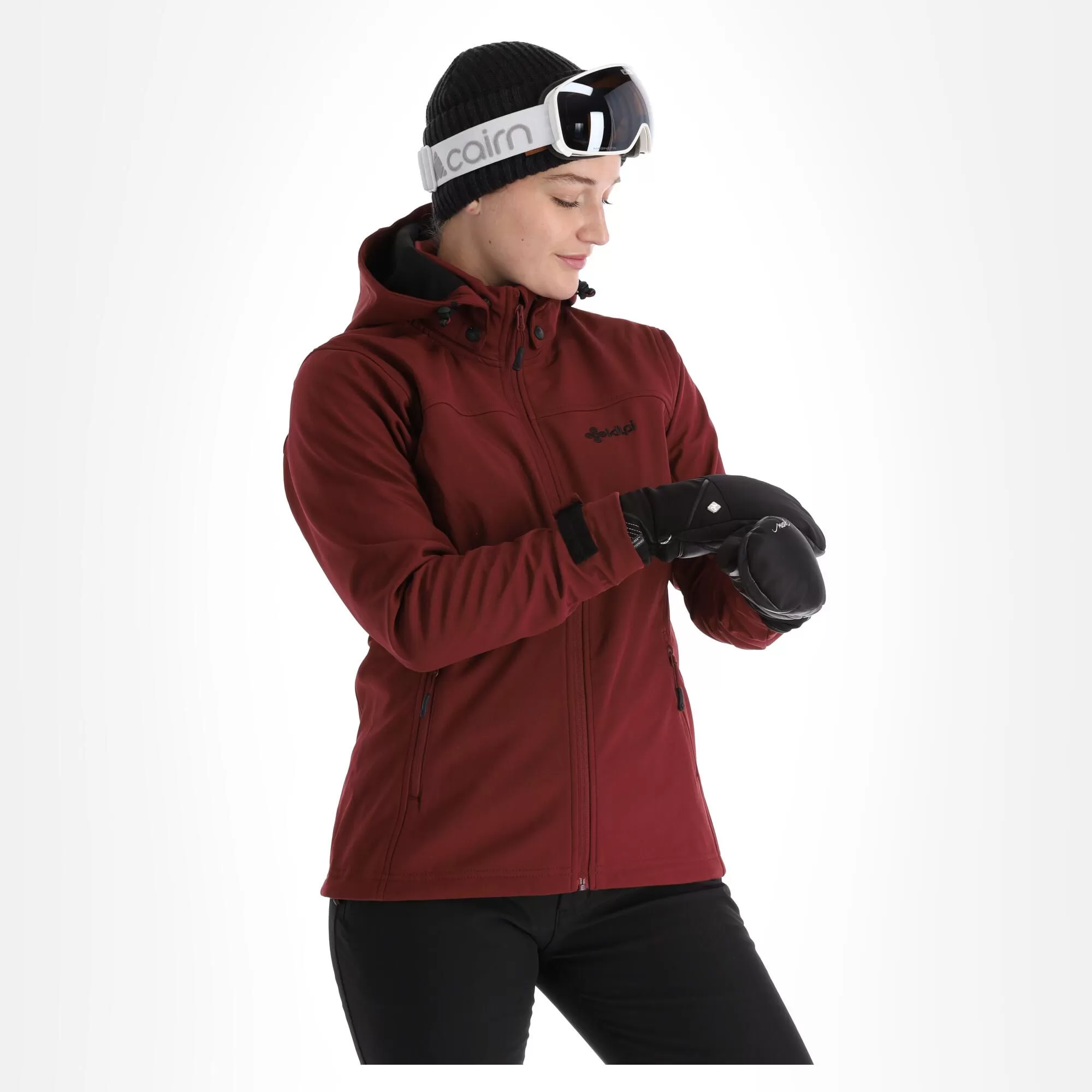 Kilpi, Ravia-W Softshell Ski Jacket Women Dark Red 6 Kilpi, Ravia-W Softshell Ski Jacket Women Dark Red - Image 4