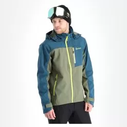 Kilpi, Ravio-M Softshell Ski Jacket Men Khaki Green -Ski Online Store kilpi ravio m ac softshell jas heren khaki groen AC11kil108d BI 04