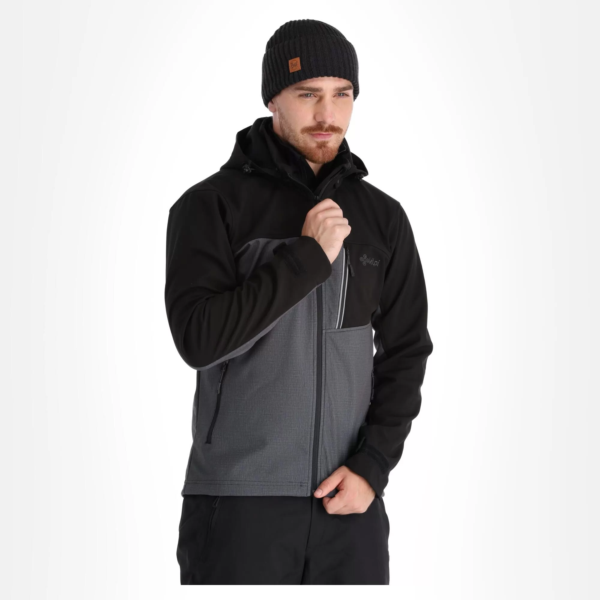 Kilpi, Ravio-M Softshell Ski Jacket Plus Size Men Dark Grey 6 Kilpi, Ravio-M Softshell Ski Jacket Plus Size Men Dark Grey - Image 4
