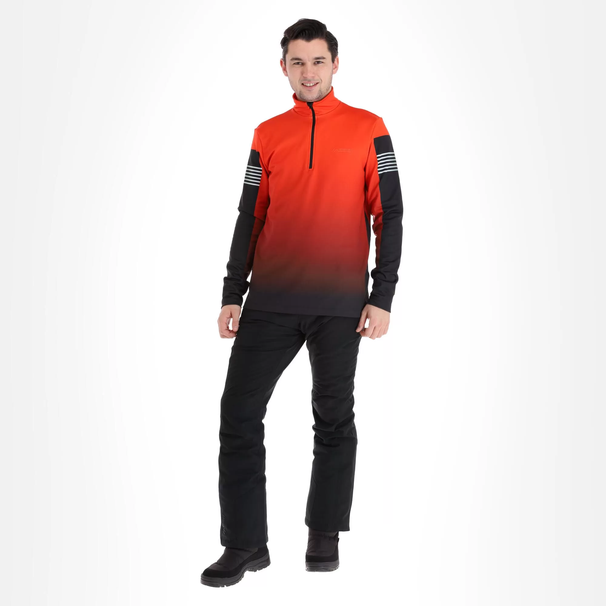 Maier Sports, Yakori Pullover Men Print Black, Red 3 Maier Sports, Yakori Pullover Men Print Black, Red