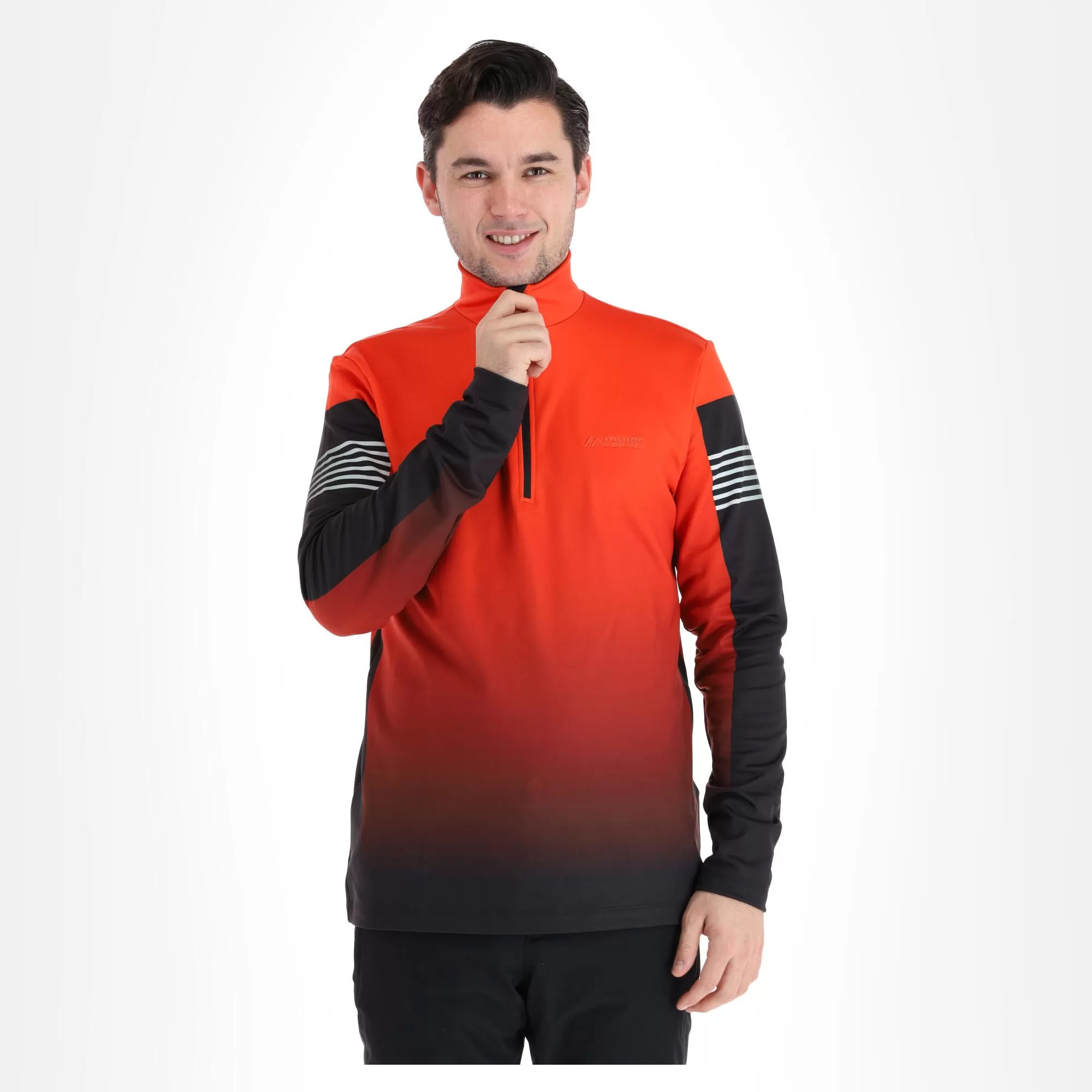 Maier Sports, Yakori Pullover Men Print Black, Red 6 Maier Sports, Yakori Pullover Men Print Black, Red - Image 4