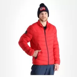 Napapijri, Aerons S 2 Down Jacket Men Tango Red -Ski Online Store napapijri aerons s 2 aa jas gevoerd heren tango rood AA11nap101d BI 02