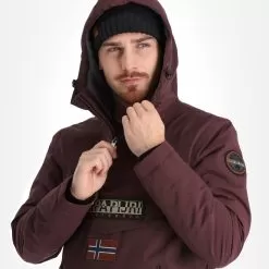 Napapijri, Rainforest Pocket 2 (2022/2023) Winter Anorak Men Burgundy Fudge Purple -Ski Online Store napapijri rainforest pocket 2 af anorak heren burgundy fudge 22napap112v2 BI 05