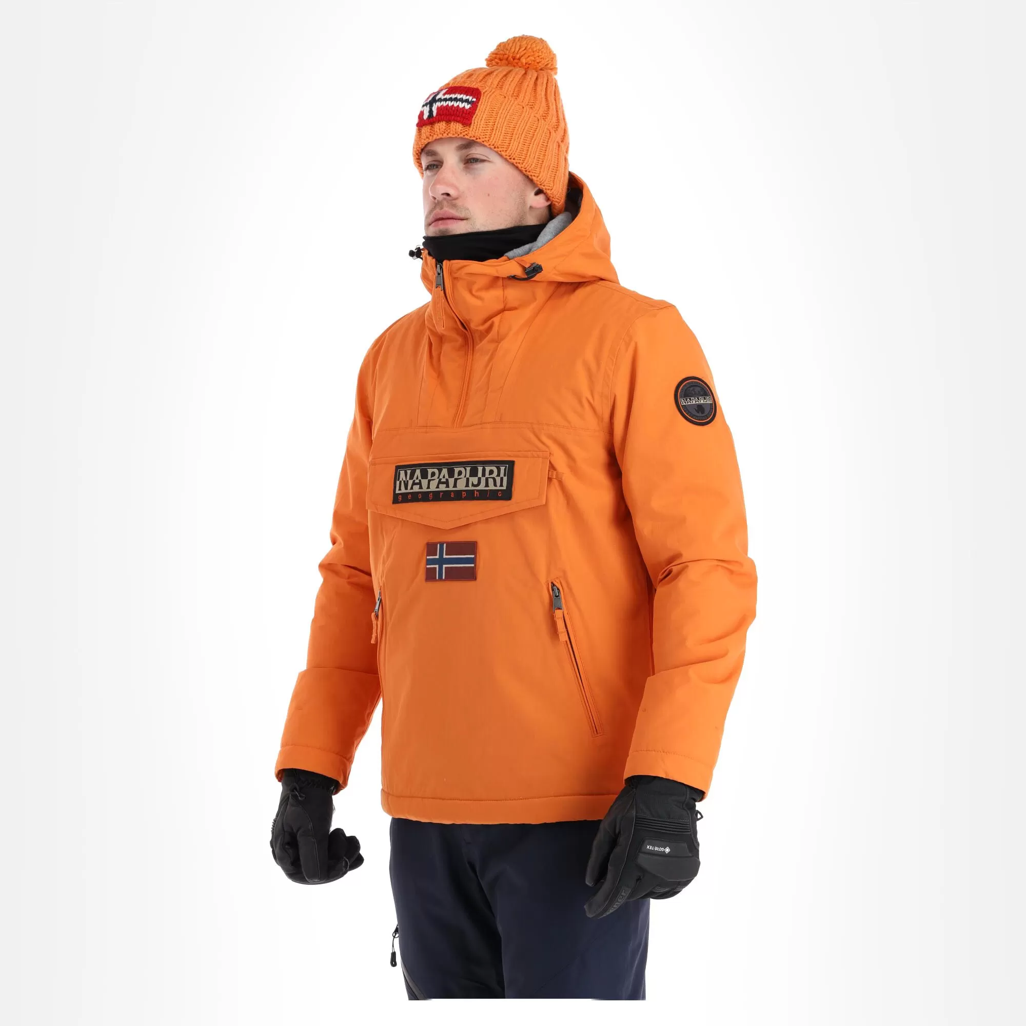 Napapijri, Rainforest Pocket 2 (2022/2023) Winter Anorak Men Butternut Orange 4 Napapijri, Rainforest Pocket 2 (2022/2023) Winter Anorak Men Butternut Orange - Image 2