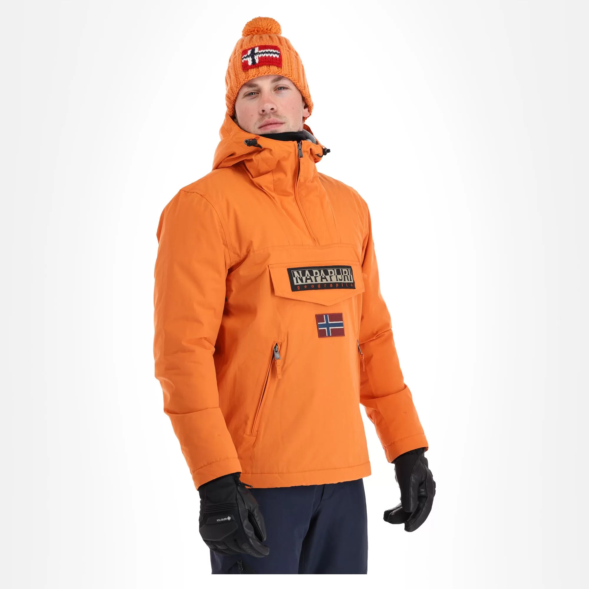 Napapijri, Rainforest Pocket 2 (2022/2023) Winter Anorak Men Butternut Orange 6 Napapijri, Rainforest Pocket 2 (2022/2023) Winter Anorak Men Butternut Orange - Image 4