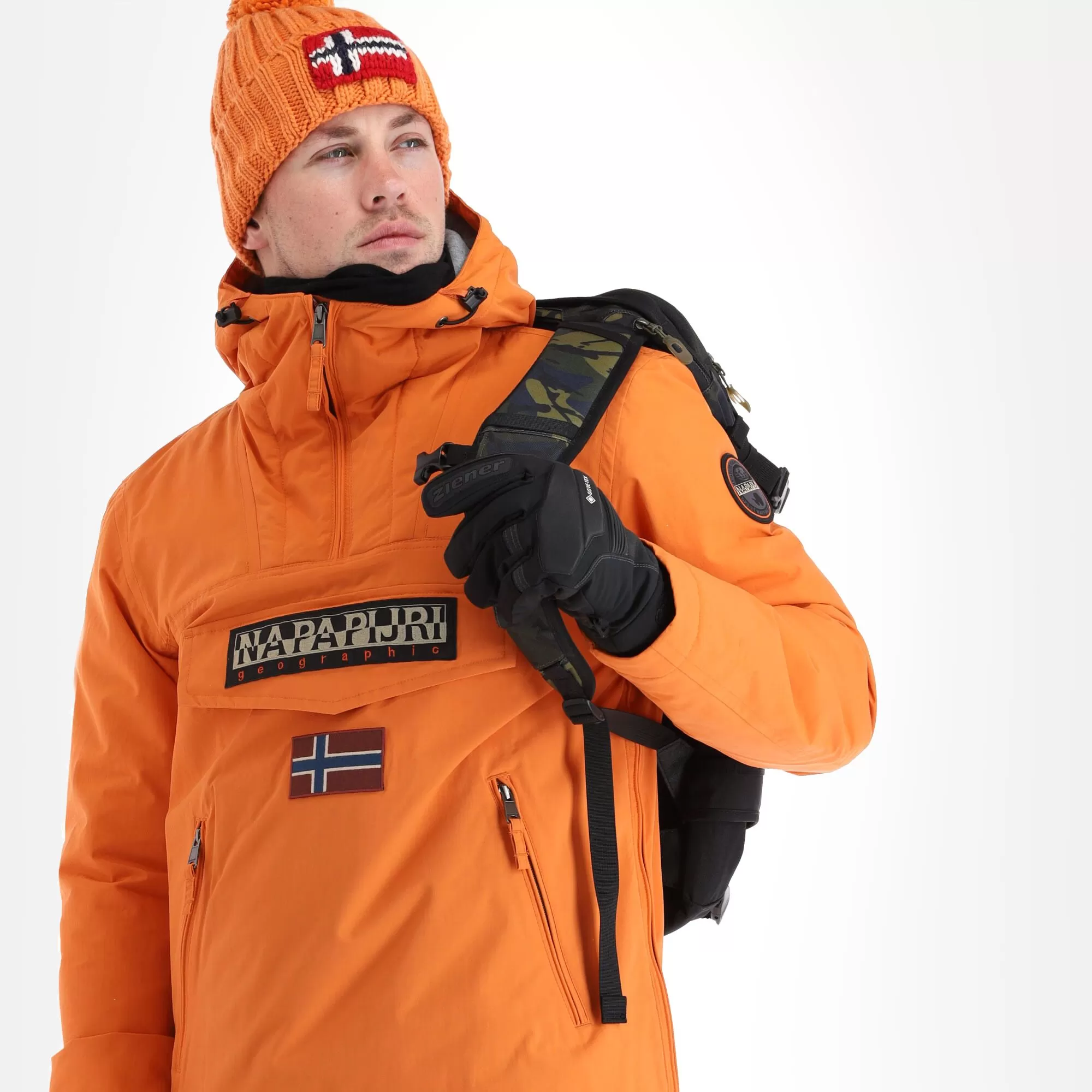 Napapijri, Rainforest Pocket 2 (2022/2023) Winter Anorak Men Butternut Orange 7 Napapijri, Rainforest Pocket 2 (2022/2023) Winter Anorak Men Butternut Orange - Image 5