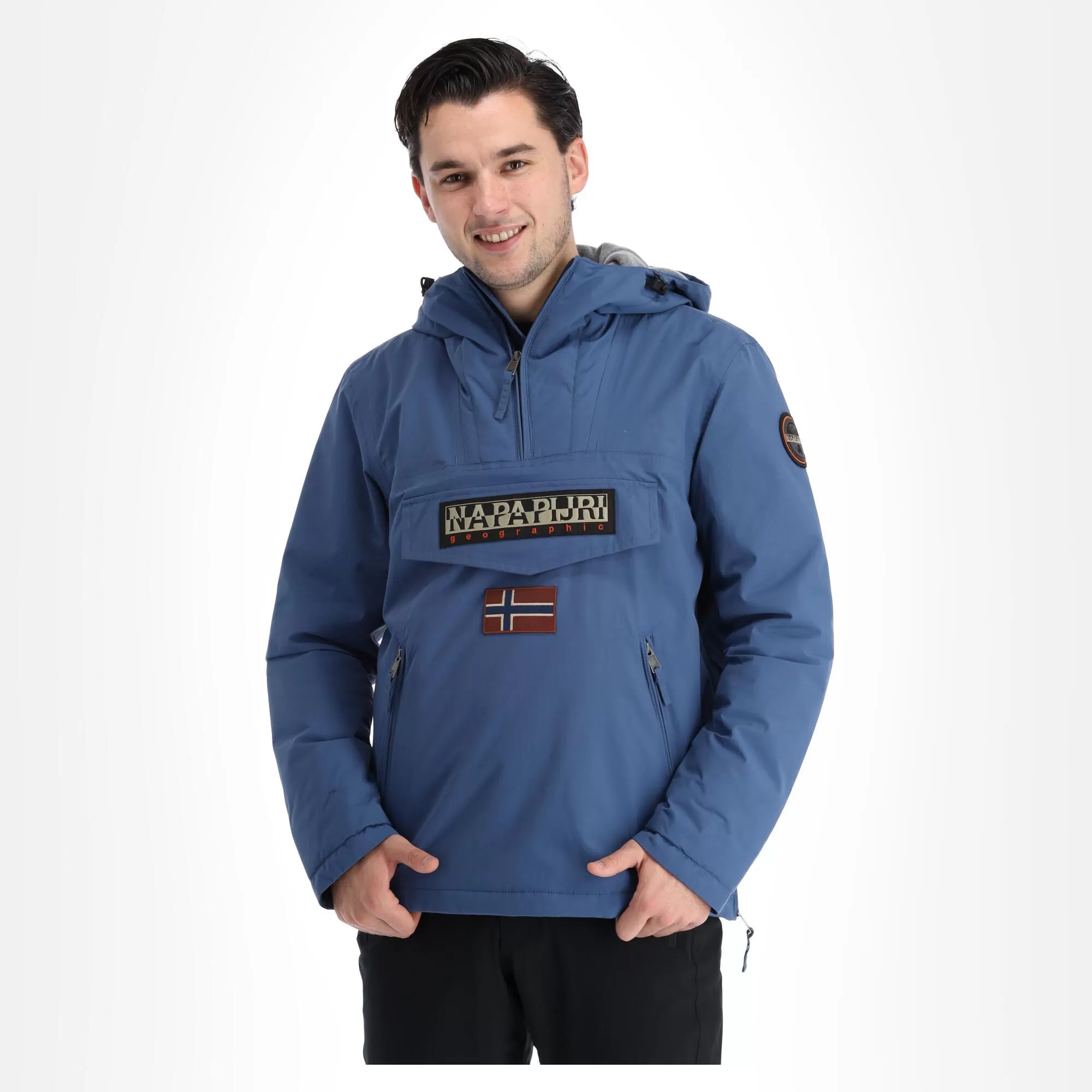 Napapijri, Rainforest Pocket 2 (2022/2023) Winter Anorak Men Ensign Blue 4 Napapijri, Rainforest Pocket 2 (2022/2023) Winter Anorak Men Ensign Blue - Image 2