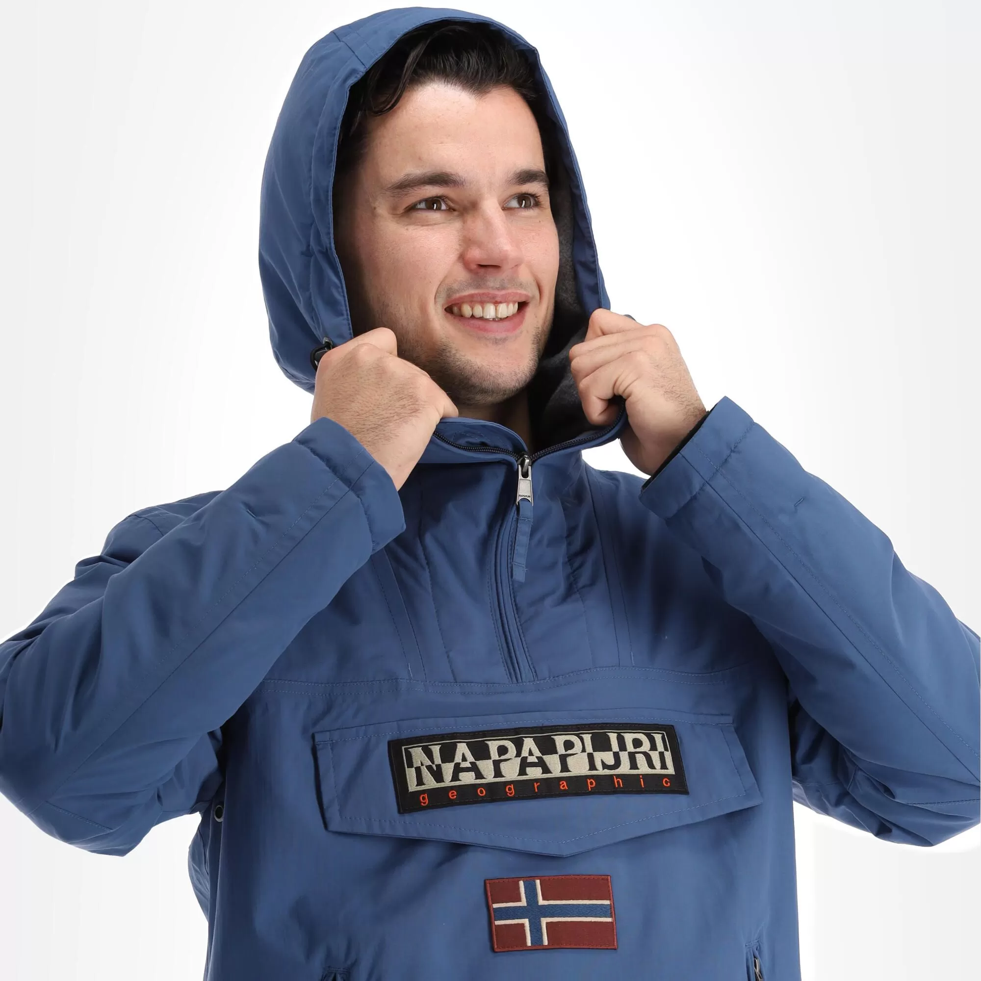 Napapijri, Rainforest Pocket 2 (2022/2023) Winter Anorak Men Ensign Blue 7 Napapijri, Rainforest Pocket 2 (2022/2023) Winter Anorak Men Ensign Blue - Image 5