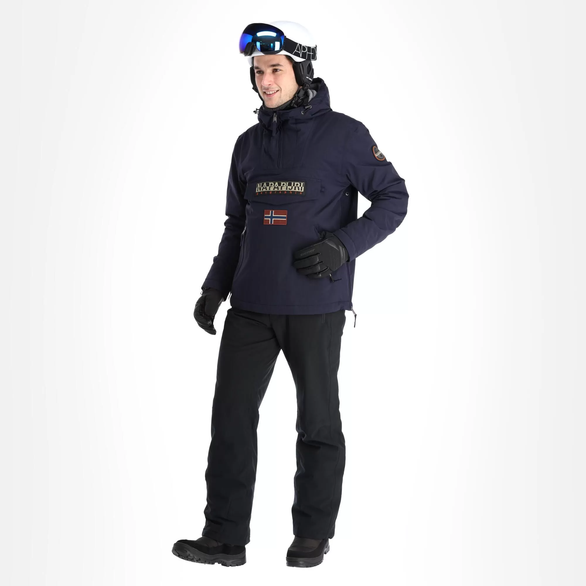 Napapijri, Rainforest Pocket 2 (2022/2023) Winter Anorak Men Marine Blue 3 Napapijri, Rainforest Pocket 2 (2022/2023) Winter Anorak Men Marine Blue