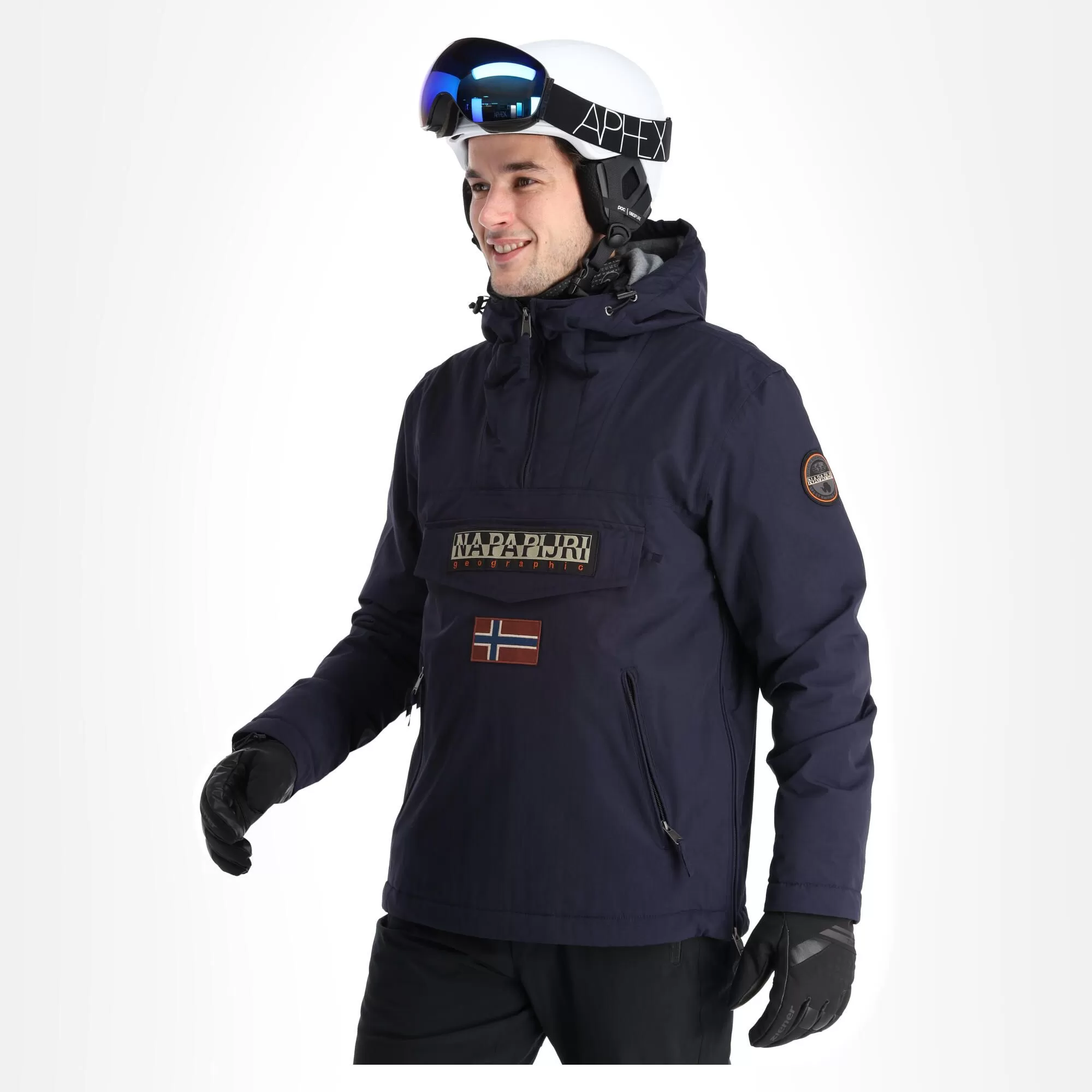 Napapijri, Rainforest Pocket 2 (2022/2023) Winter Anorak Men Marine Blue 6 Napapijri, Rainforest Pocket 2 (2022/2023) Winter Anorak Men Marine Blue - Image 4