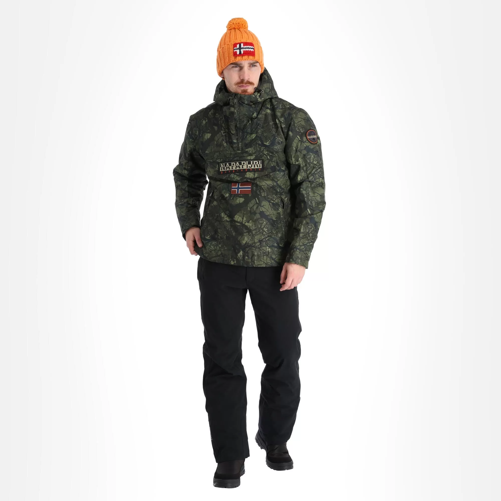 Napapijri, Rainforest Pocket Prt 2 (2022/2023) Winter Anorak Men Camo Green 3 Napapijri, Rainforest Pocket Prt 2 (2022/2023) Winter Anorak Men Camo Green