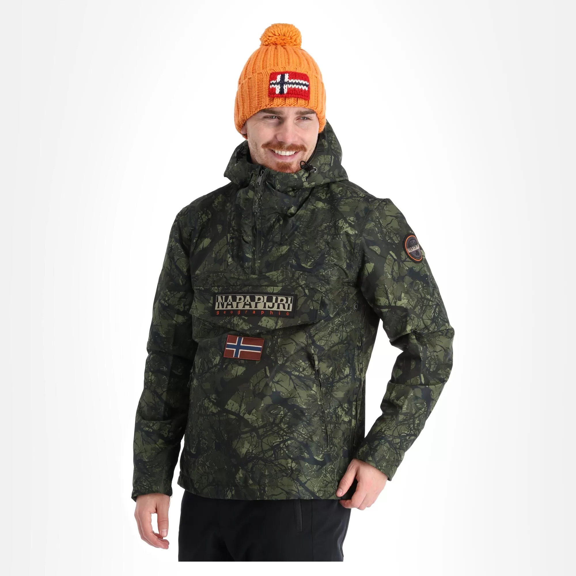 Napapijri, Rainforest Pocket Prt 2 (2022/2023) Winter Anorak Men Camo Green 6 Napapijri, Rainforest Pocket Prt 2 (2022/2023) Winter Anorak Men Camo Green - Image 4