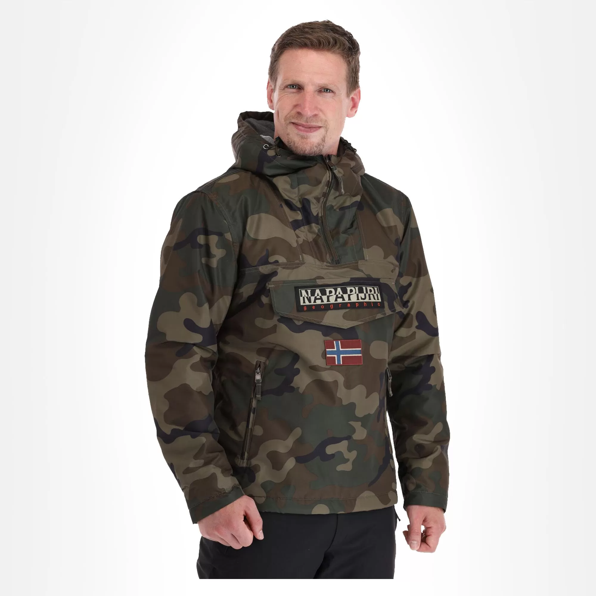 Napapijri, Rainforest Pocket Prt 2 (2022/2023) Winter Anorak Men Fantasy Camo Brown, Green 4 Napapijri, Rainforest Pocket Prt 2 (2022/2023) Winter Anorak Men Fantasy Camo Brown, Green - Image 2