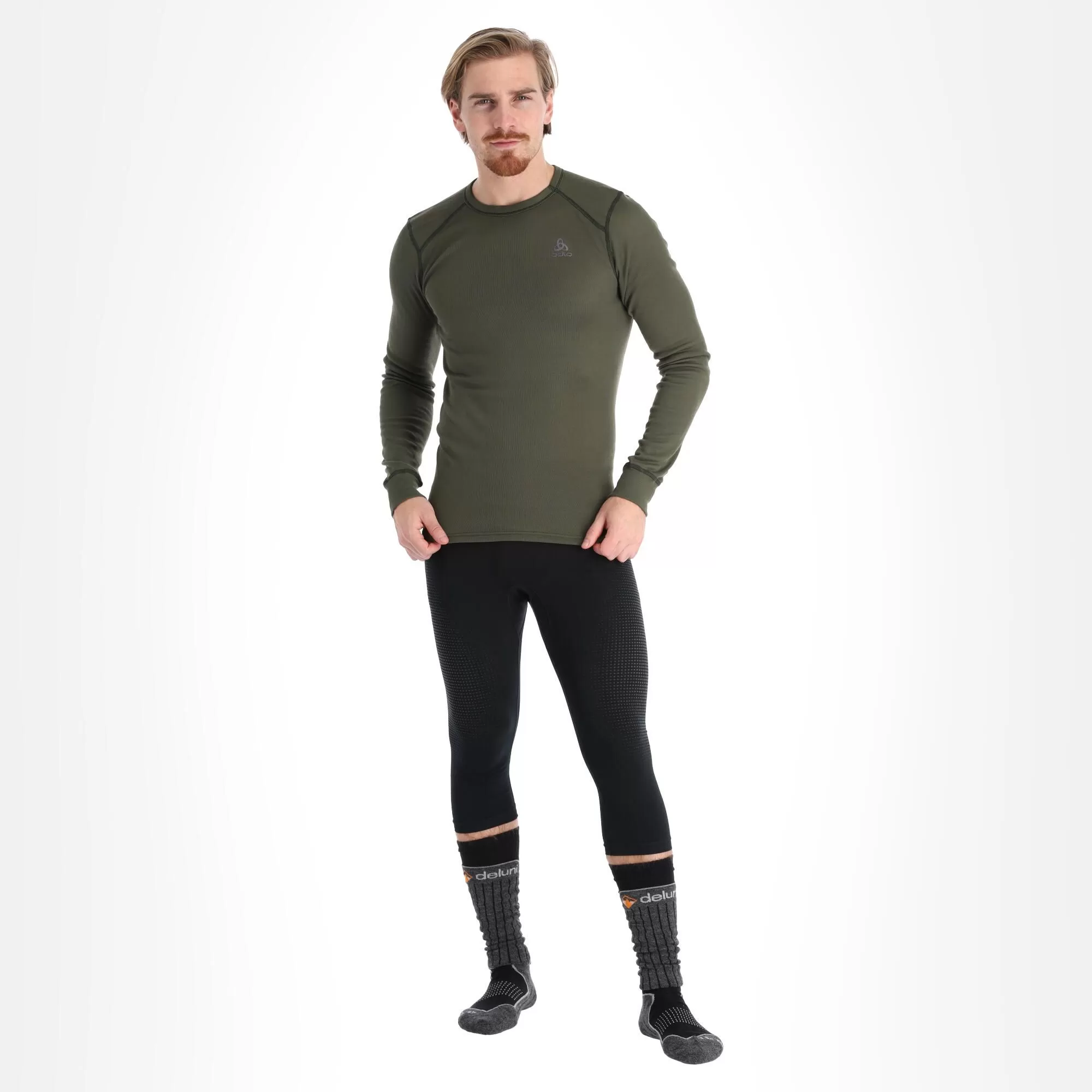 Odlo, Active Warm 2 Pack Thermal Shirt Men Climbing Ivy Black, Green 5 Odlo, Active Warm 2 Pack Thermal Shirt Men Climbing Ivy Black, Green - Image 3