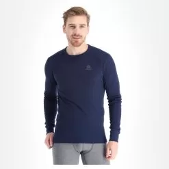 Odlo, Active Warm 2 Pack Thermal Shirt 2-pack Men Diving Black, Blue -Ski Online Store odlo active warm 2 pack fa thermoshirt heren diving navy blauw FA11odl118b BI 03